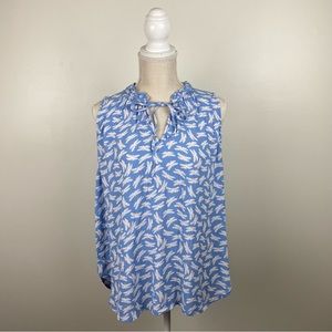 Loft Baby Blue Dragonfly Tank Top